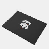 Boo Halloween Hund Hexenhut Fledermäuse Fußmatte (Schrägansicht)