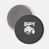 Boo Halloween Hund Hexenhut Fledermäuse Magnet (Vorderseite/Rückseite)
