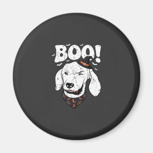 Boo Halloween Hund Hexenhut Fledermäuse Magnet