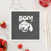 Boo Halloween Hund Hexenhut Fledermäuse Serviette (Beispiel)