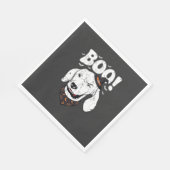 Boo Halloween Hund Hexenhut Fledermäuse Serviette (Ecke)