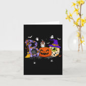 Boo Halloween Kostümspinnen Karte (Gelbe Blume)