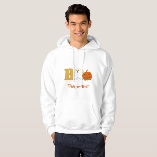 Boo Halloween Men Hoodie (Vorne ganz)