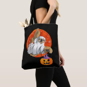 Boo Halloween mit Flosshut und Spike Tasche (Von Nahem)