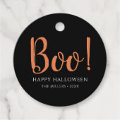 Boo Halloween Niedlich Black Geschenkanhänger (Vorderseite)