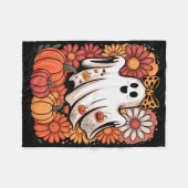 Boo Halloween Niedlich Ghost Girly Coquette Bow He Fleecedecke (Vorderseite (Horizontal))