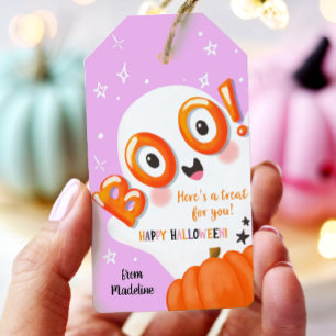 Boo! Halloween Niedlich Ghost-Leckerei für Dich Ge Geschenkanhänger