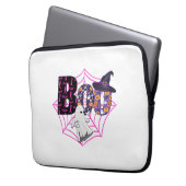 Boo Halloween Oktober Rosa Laptopschutzhülle (Vorderseite Links)