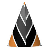 Boo Halloween Orange Black Striped Spooky Schrifta Partyhütchen (Rückseite)