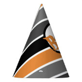 Boo Halloween Orange Black Striped Spooky Schrifta Partyhütchen (Links)