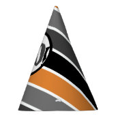 Boo Halloween Orange Black Striped Spooky Schrifta Partyhütchen (Rechts)