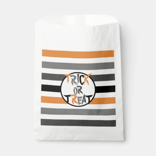 Boo Halloween Orange Black Trick or Tree Geschenktütchen (Vorderseite)
