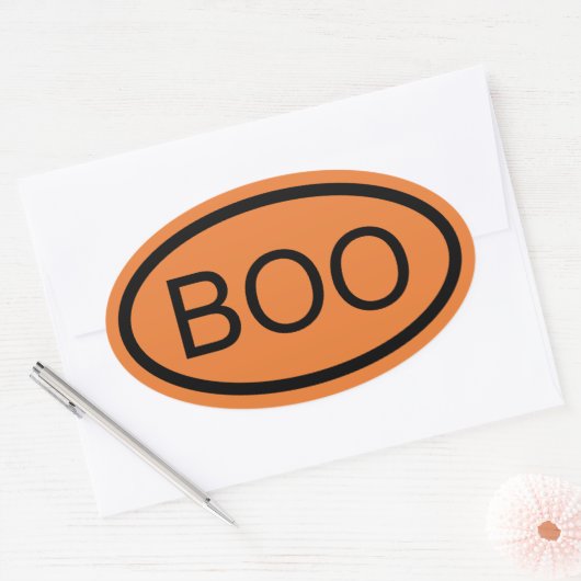 Boo Halloween Oval Sticker (Umschlag)