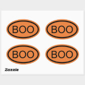 Boo Halloween Oval Sticker (Blatt)