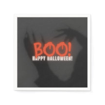 Boo halloween - Paper Napkins, Standard Cocktail