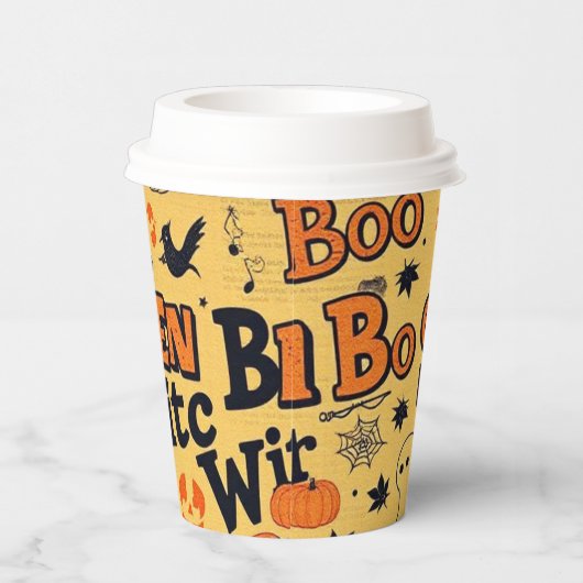 Boo Halloween Paper Pappbecher (Rechts)