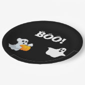 Boo Halloween Pappteller (Schrägansicht)