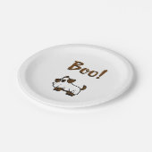 Boo Halloween Pappteller (Schrägansicht)