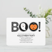 Boo! Halloween-Party-Einladung Einladung (Stehend Vorderseite)