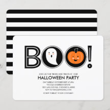 Boo! Halloween-Party-Einladung
