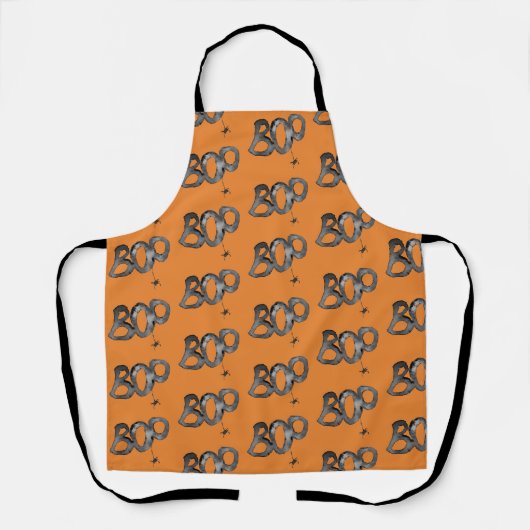 BOO! Halloween Pattern Schürze (Vorderseite)