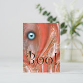 Boo! Halloween Postkarte (Stehend Vorderseite)