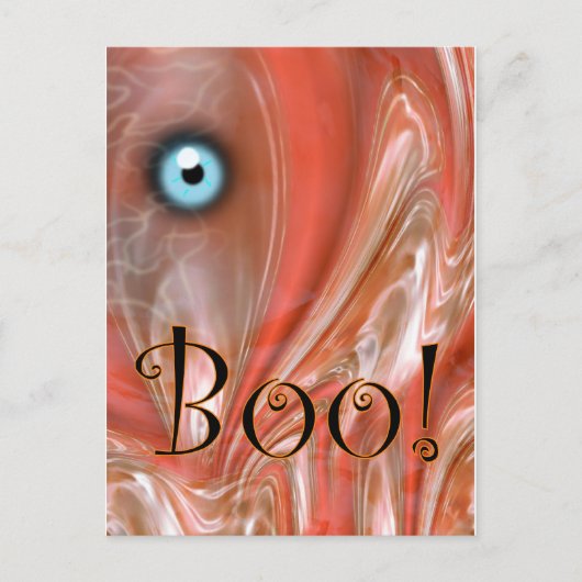 Boo! Halloween Postkarte (Vorderseite)