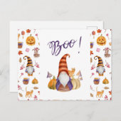 Boo Halloween Postkarte (Vorne/Hinten)