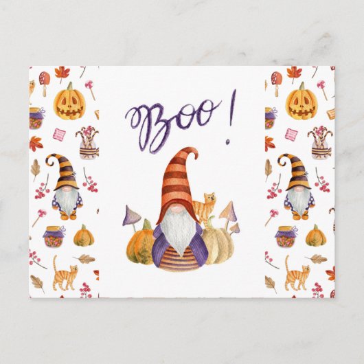Boo Halloween Postkarte (Vorderseite)