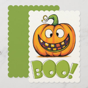 BOO - Halloween Pumpkin Cutesy Spooky Perfection Einladung