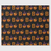 Boo Halloween Pumpkin Illustration  Geschenkpapier (Flach)
