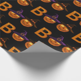 Boo Halloween Pumpkin Illustration  Geschenkpapier