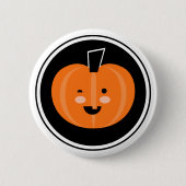 Boo! Halloween Pumpkin Pinback Button (Vorderseite)
