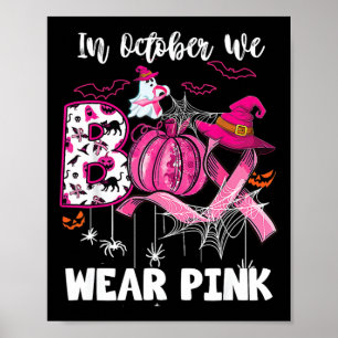 Boo Halloween Pumpkin rosa Band Rotzunge Brustknac Poster