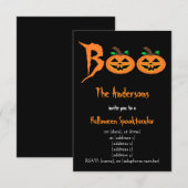 BOO! Halloween Pumpkins Einladung (Vorne/Hinten)