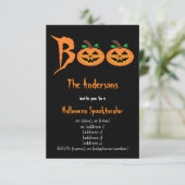 BOO! Halloween Pumpkins Einladung (Stehend Vorderseite)