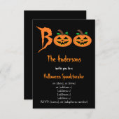 BOO! Halloween Pumpkins Einladung (Vorne/Hinten)