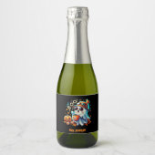 Boo! Halloween - Schön Bestien Orange Black Schaumweinetikett (Vorderseite)