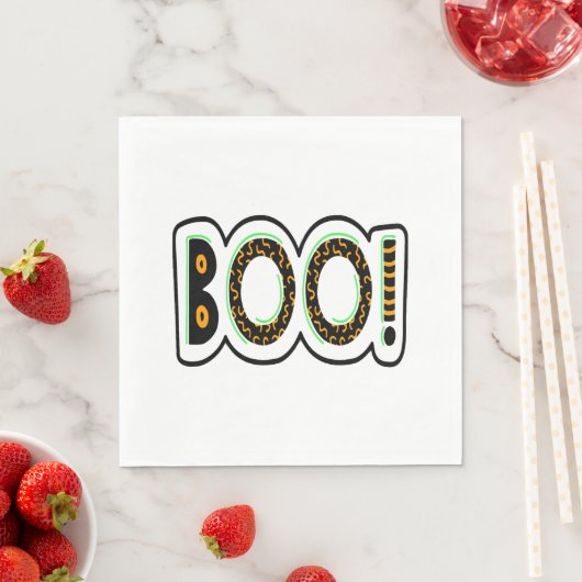 BOO Halloween Serviette (Beispiel)