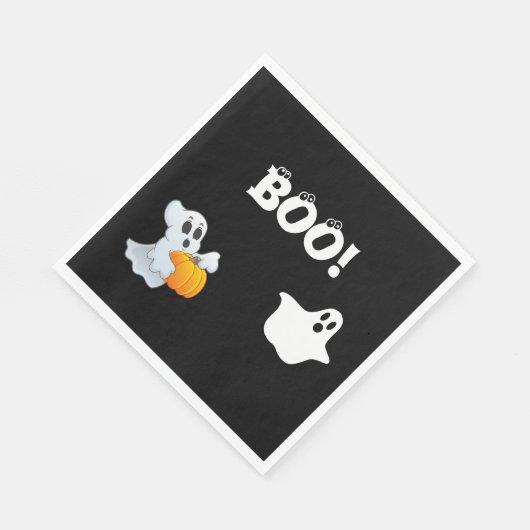 Boo Halloween Serviette (Ecke)