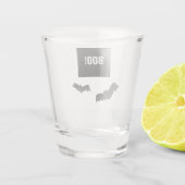 BOO! Halloween Shot Glass | Spooky Black Bat Party Schnapsglas (Rückseite)