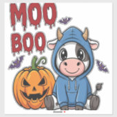 Boo Halloween Spooky Ghost Cow Aufkleber (Blatt)
