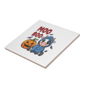Boo Halloween Spooky Ghost Cow Fliese (Seite)