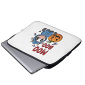 Boo Halloween Spooky Ghost Cow Laptopschutzhülle (Vorne Knopf)