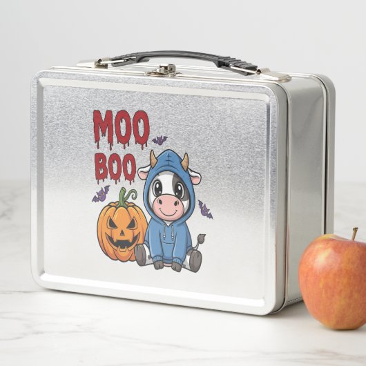 Boo Halloween Spooky Ghost Cow Metall Brotdose (Beispiel)