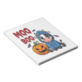 Boo Halloween Spooky Ghost Cow Notizblock (angewinkelt)