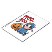 Boo Halloween Spooky Ghost Cow Notizblock (Linke Seite)