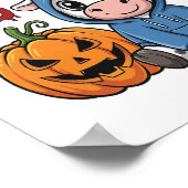 Boo Halloween Spooky Ghost Cow Poster (Ecke)