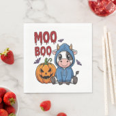 Boo Halloween Spooky Ghost Cow Serviette (Beispiel)