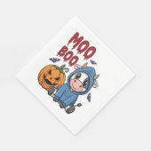 Boo Halloween Spooky Ghost Cow Serviette (Ecke)